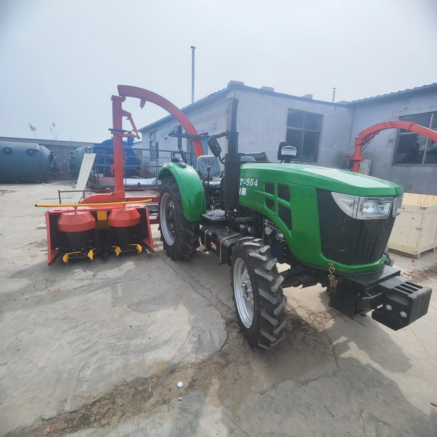 Tractor-Mounted Mini Silage Harvester